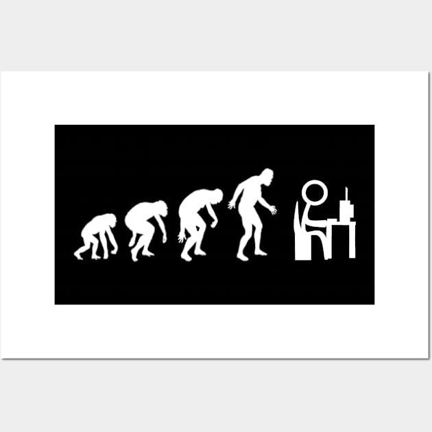 evolution of gamer funny design gift idea 2021 geek quarantined trend Wall Art by flooky